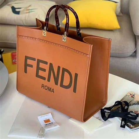 Fendi leather tote bag